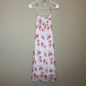 Vintage Floral Halter Dress